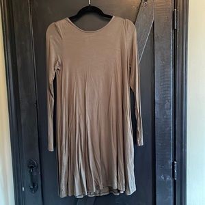 Olive green swing dress.